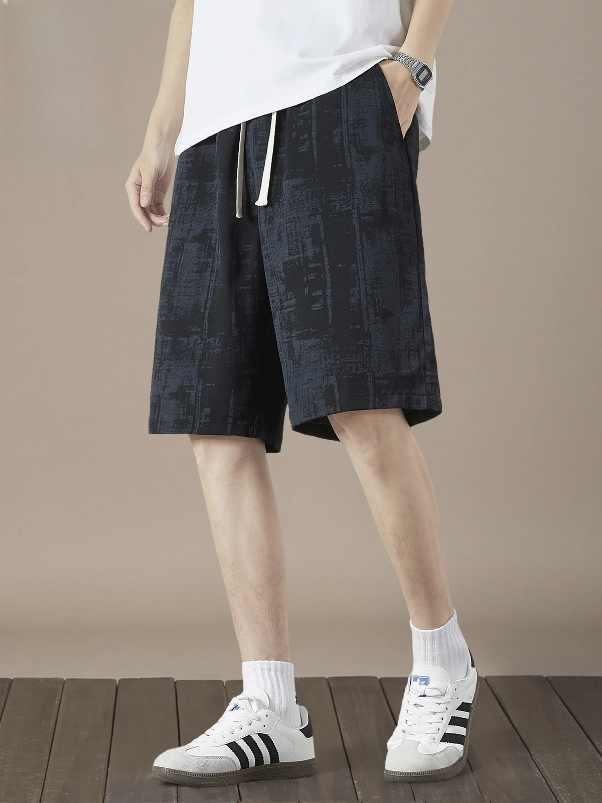 

Мужские летние спортивные брюки Tie Dye: модные, свободные, прямого кроя, тонкие, из антистатического полиэфирного волокна