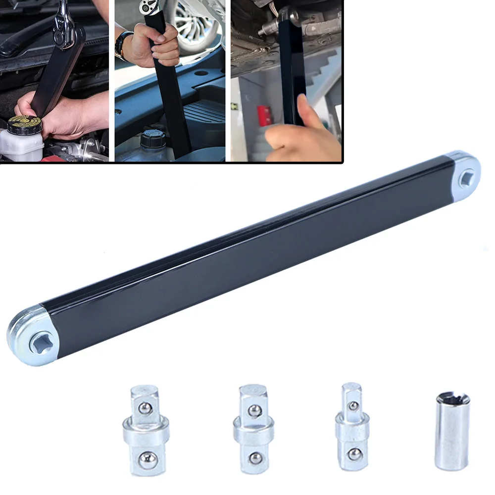 

Impact Ready Offset Extension Wrench, Tight Reach Extension Wrench, 1/2", 1/4", 3/8" Square Drive Adapters, for Small Place