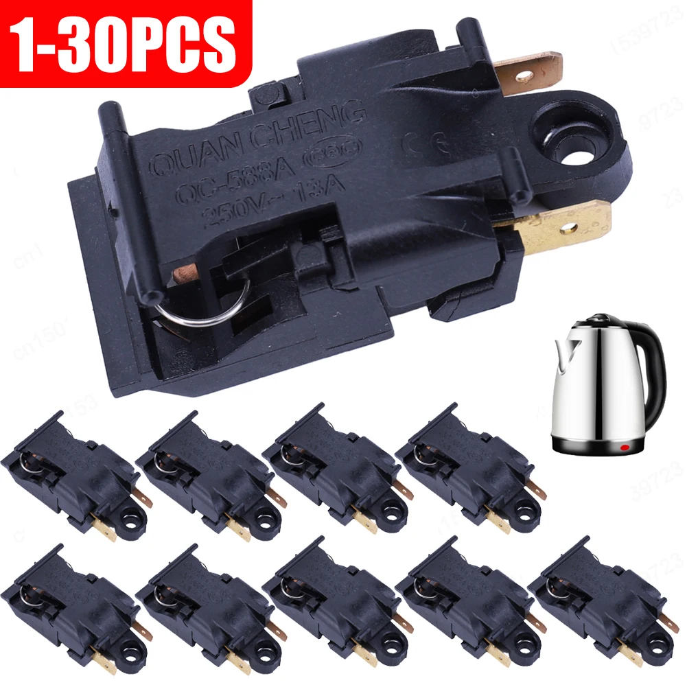 1-30PCS Electric Kettle Power Switch 13A 250V Kettles Thermostat Switch Universal Accessory Kettles Pressure Jump Switch