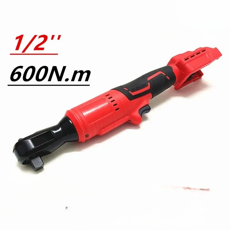For  18V Battery Brushless Ratchet Wrench 1/2'' Electric Impact Driver 600N.M