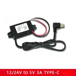 12V 24V to 5V 3A 15W Buck Converter USB /Type C /micro Charger Car DC Step Down Voltage Regulator Waterproof for Mobile Phone
