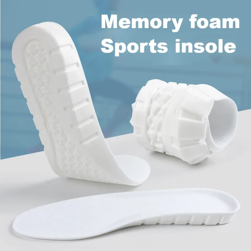 Plantillas de espuma viscoelástica para zapatillas, soporte de arco para pies, amortiguación suave para correr, para hombre y mujer, almohadillas ortopédicas de EVA para calzado, inserciones para talón, plantillas para aumentar la altura, ortopedia, calzado para hombre