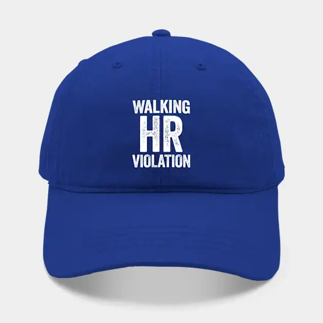 Walking HR Violation White Humor Hat For Women Men Hip Hop Cap Street Baseball Hat New Fashion Hat