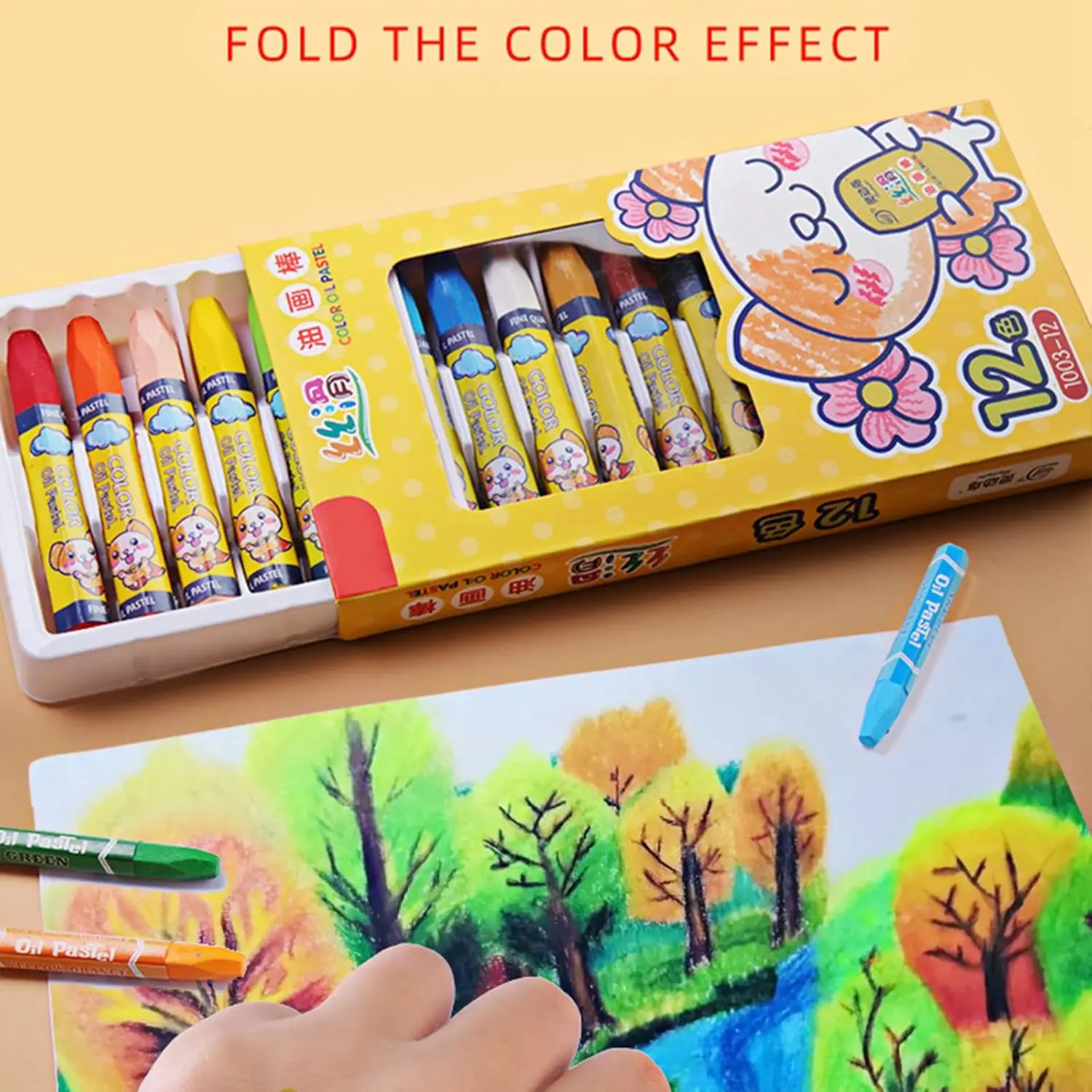 12/24/36 Colors Crayons Non Toxic Washable Oil Pastel for Kids,Art Supplies Drawing Coloring Crayon Set,Gift for Boys Girls