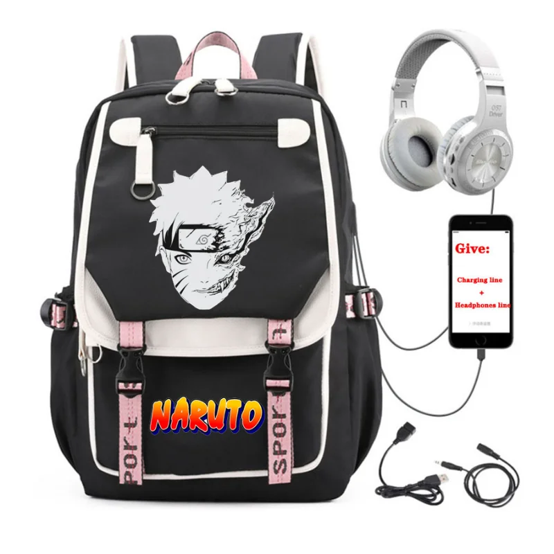 

Naruto New Cartoon Student Schoolbag Large Capacity Stain-Resistant Waterproof Lightweight Shoulder Pad Casual Backpack