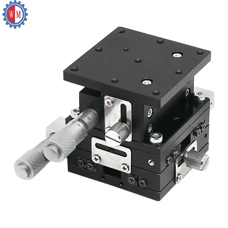 80X80mm Micrometer Manual Slide Precise XYZ Axis  Translation Platform 