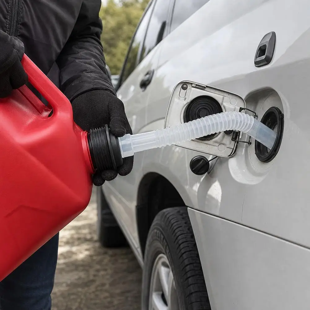 Gas Can Spout Replacement 3.5-4.5cm Plastic Head 25cm Flexible Fuel Jug Spout For 10/20/30L Gas Diesel Jerry Can Container