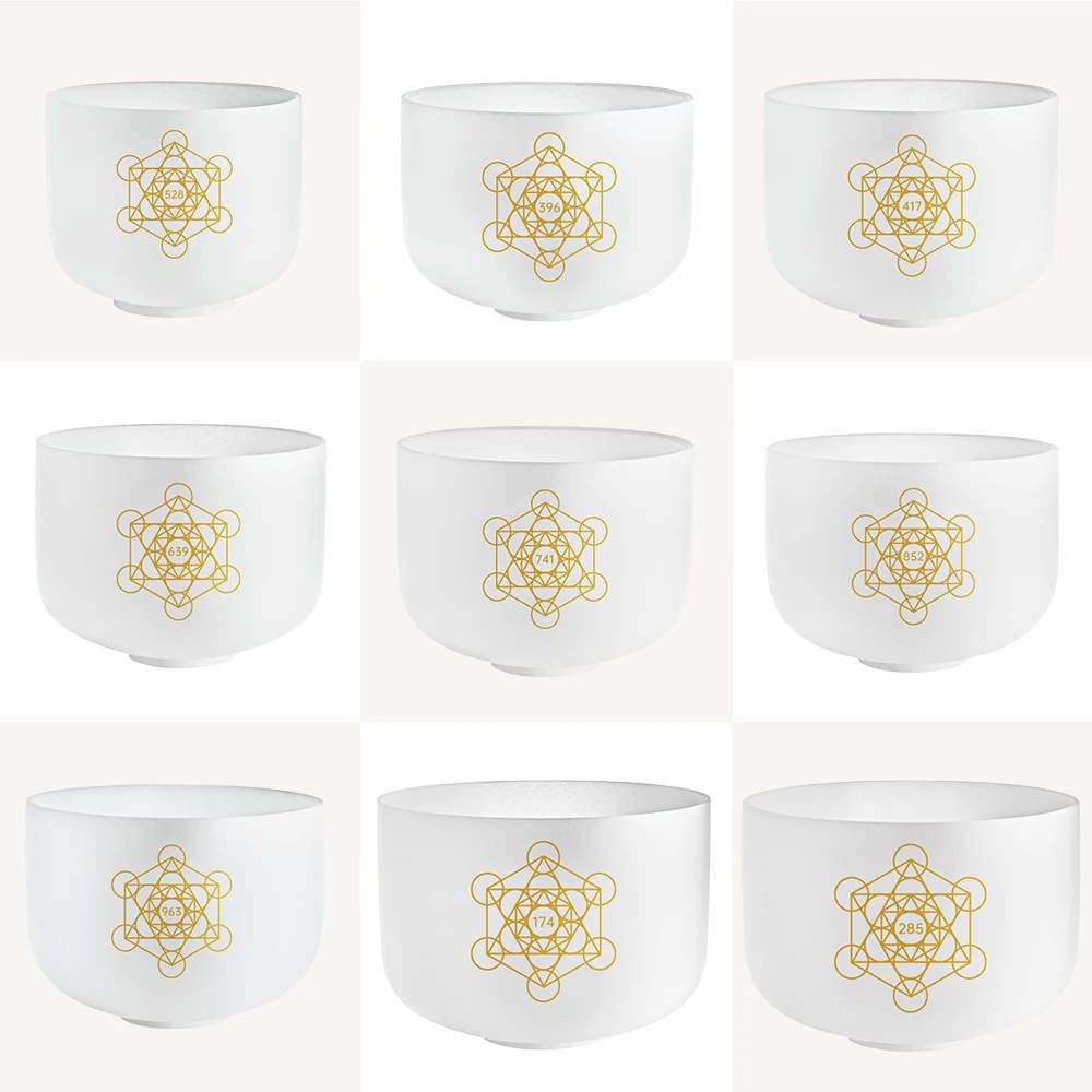 Crystal Soul Top Yoga Specific High-quality Sound Healing Crystal Bowl  Exclusive Frequency 8-12inch Crystal Singing Bowl Set