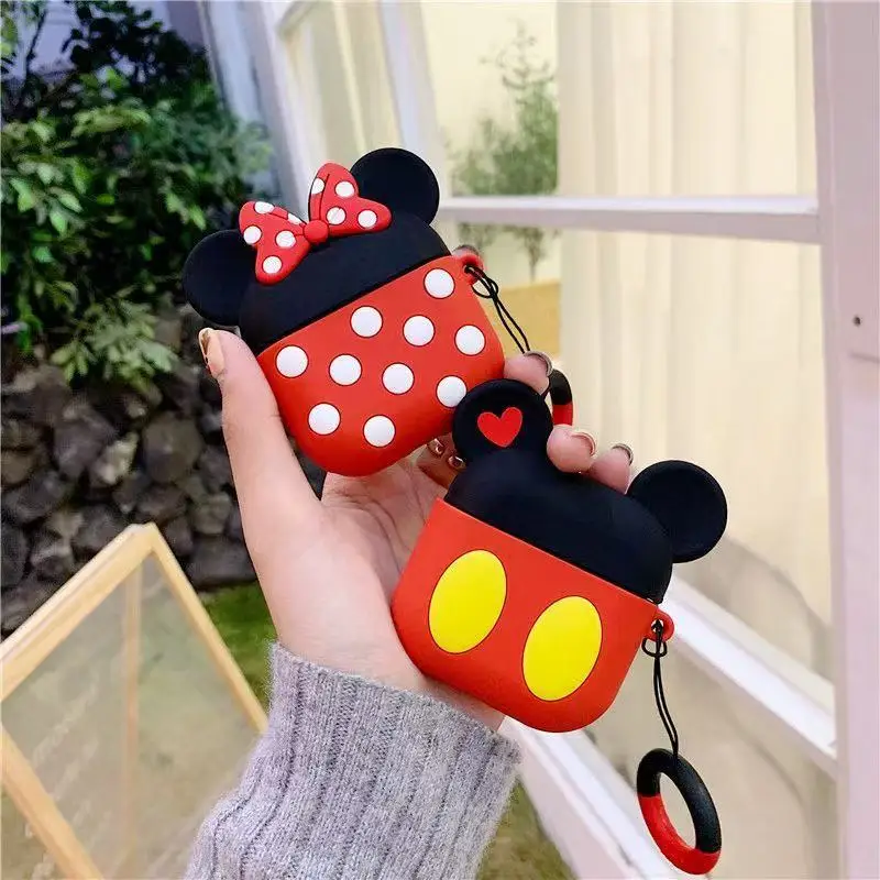 Mickey Minnie 3D Cartoon Protective Earphone Silicone Cover For Airpods Pro 2 Case/Airpods 4 3 2 1 Case For Lovers view 4