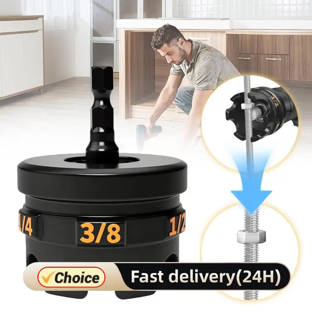 

Nut Zipper Drill Attachment Hex Shank Driver for 1/4/3/8/1/2in Threaded Rods Perfect for Conduit Racks Strut Systems & Fixtures