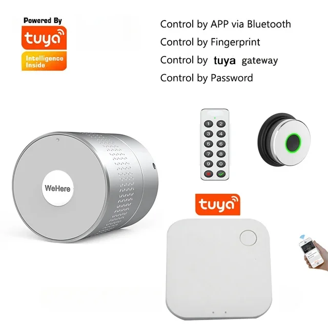SZJN TUYA TTlock APP M532 Smart Türschloss Wehere Nuki Stil Nicht Ändern Schloss Zylinder Unterstützung Alexa Google Home Fingerprint Türschloss 7