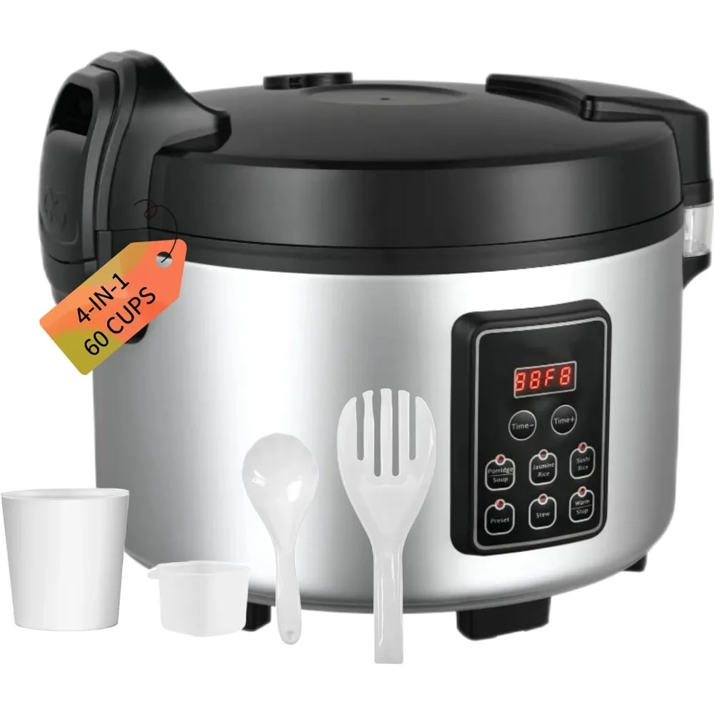 

Rice Cooker 60 CUPS (Cooked Rice)& Food Warmer | 13L/13.8Qt Extra Large Multifunctional Rice Cooker | 1350W Fast Cooking