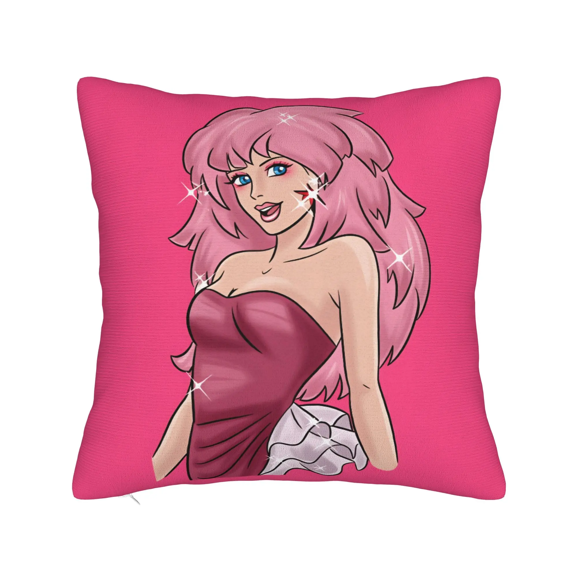 Kpop Jem and the Holograms Pillow Case  Retro Trendy Pillow Cover Comfy Pillowcases For Sofa Car Home Decor