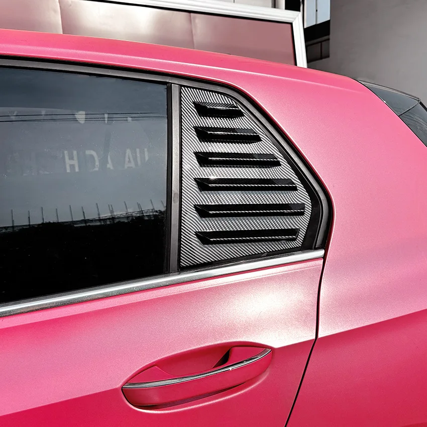 For VW Volkswagen Golf 8 MK8 2020-2022 Black Car Side Rear Window Blind Shutter Trim Decoration Parts