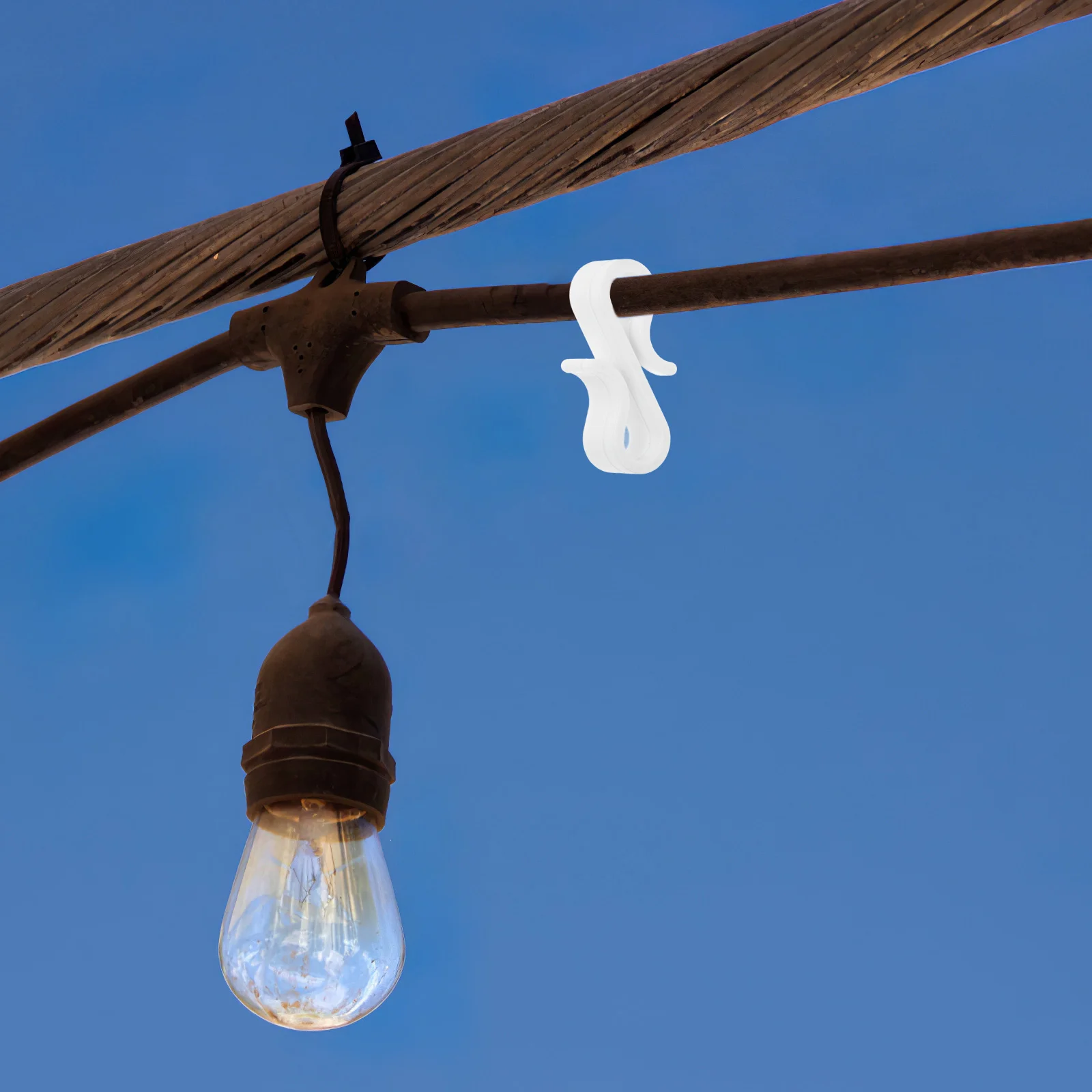 50 Pcs Gutter Hooks for Lights Christmas Ornament Hanger Clips Outdoor outside Pp