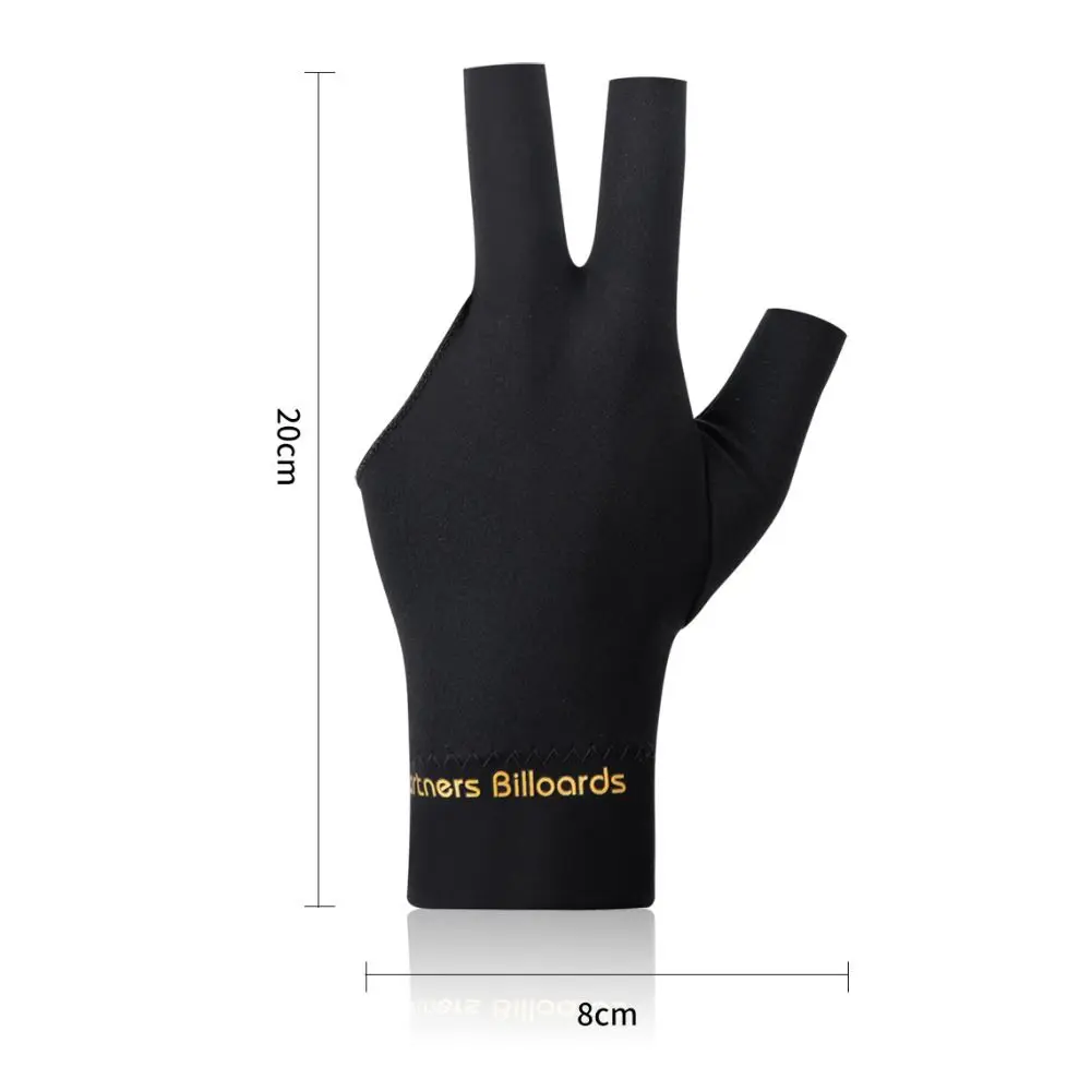 Guante de billar antideslizante profesional, guante de entrenamiento de billar transpirable de tres dedos, accesorios de Fitness, guante de Snooker elástico