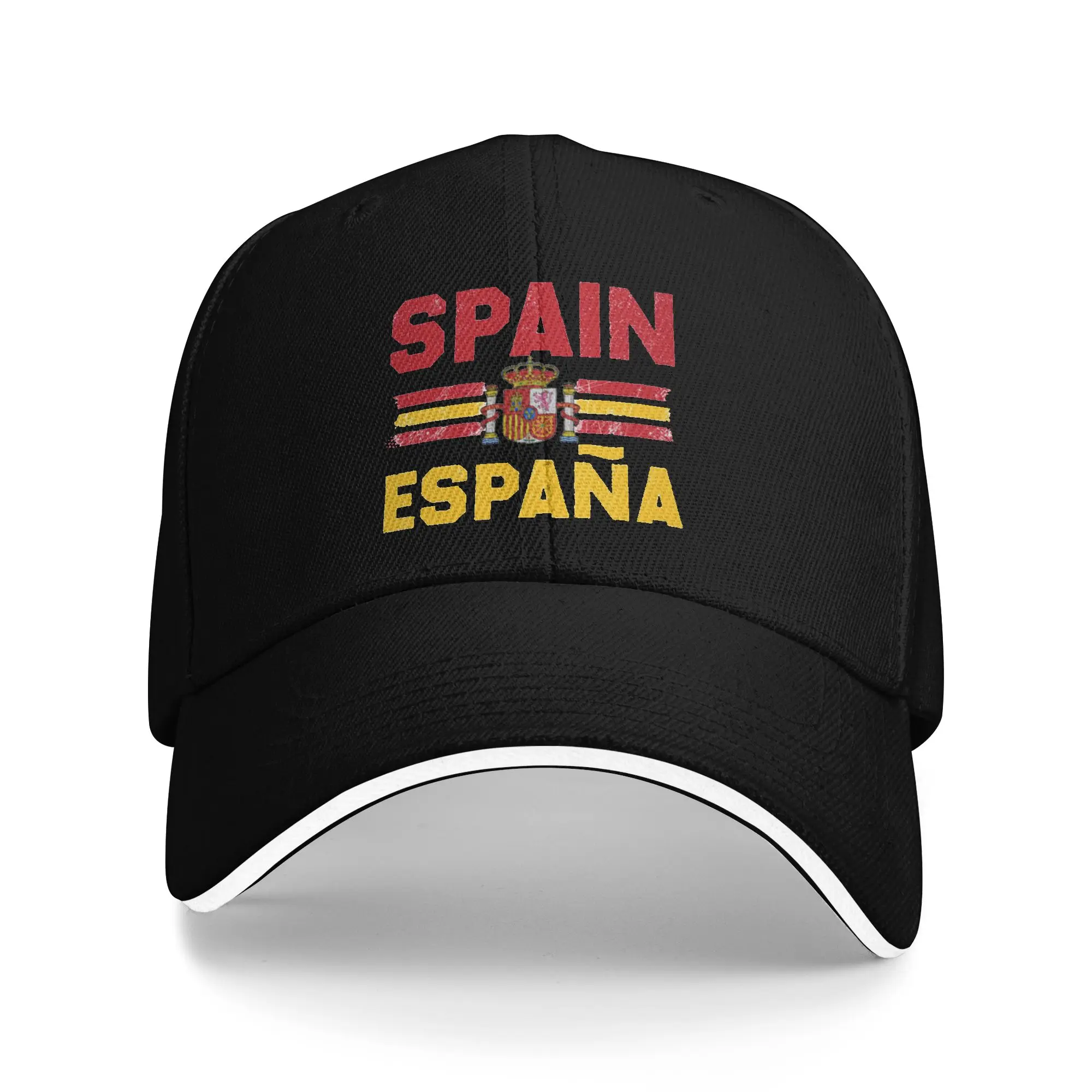 Nostalgic Style Spain Flag Espana Coat Of Arms Hiking Baseball Caps For Mens  Adult Trucker Cap Womens Pool Party Sunscreen Hat