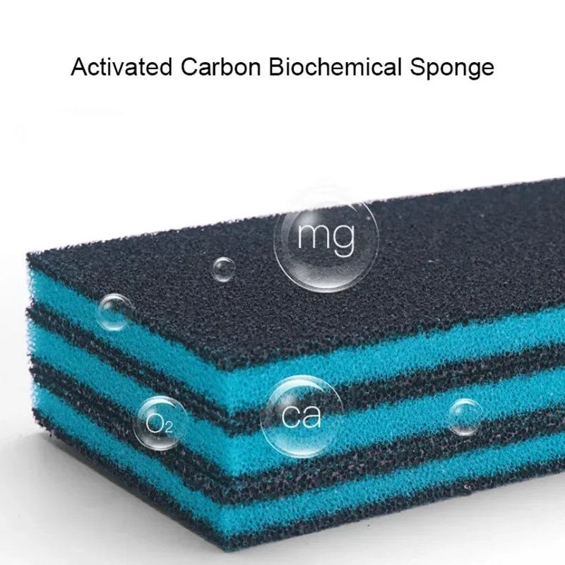 

50cmx11cmx2cm Activated Carbon Filtration Foam Aquarium Fish Tank Biochemical Filter Sponge Pad Skimmer Sponge Supply Tank