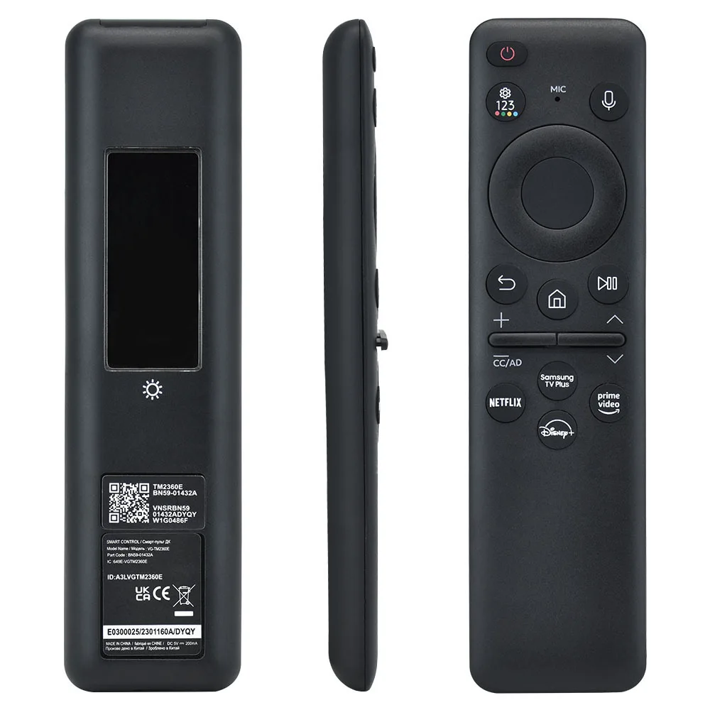 New BN59-01432A TM2360E Solar Voice Remote Compatible with Samsung TV, Compatible with Samsung Neo QLED OLED Smart TV