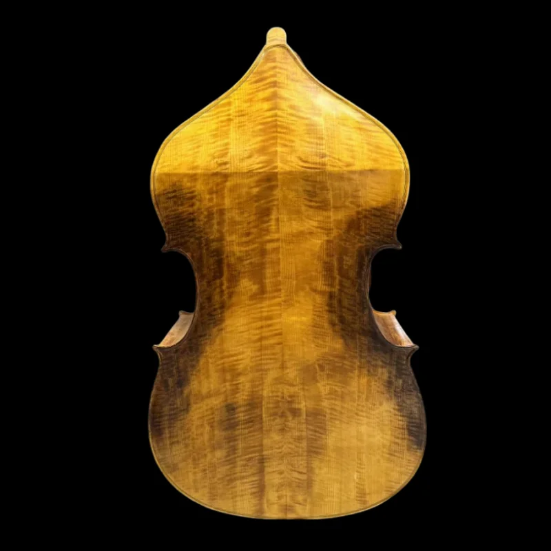 Finished 5 strings flat back Double Bass, Solid wood, Separate Neck Body 3/4