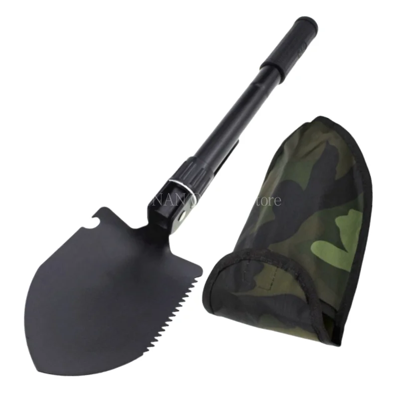 

Foldable Portable Mounted Shovel Camping Tent Outdoor Shovel Self-defense Survival Tool Compass Storage Bag