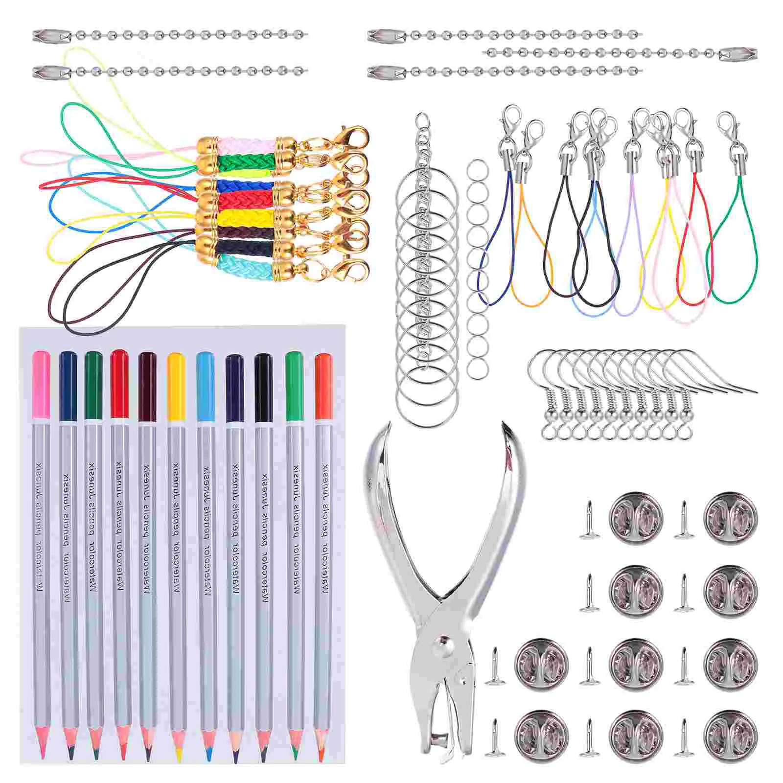 188 pçs diy folhas termorretráteis kit de papel filme encolhível com buraco perfurador chaveiros kit folha termorretrátil papel encolhível