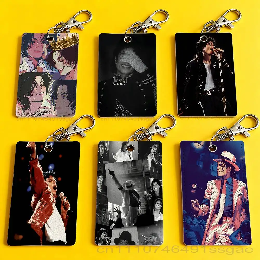 

M-Michael Cool J-Jackson Card Holder Keychain Badge Holder Card Pass Hang Rope Lariat Lanyard for Key Rings Accessories Gift