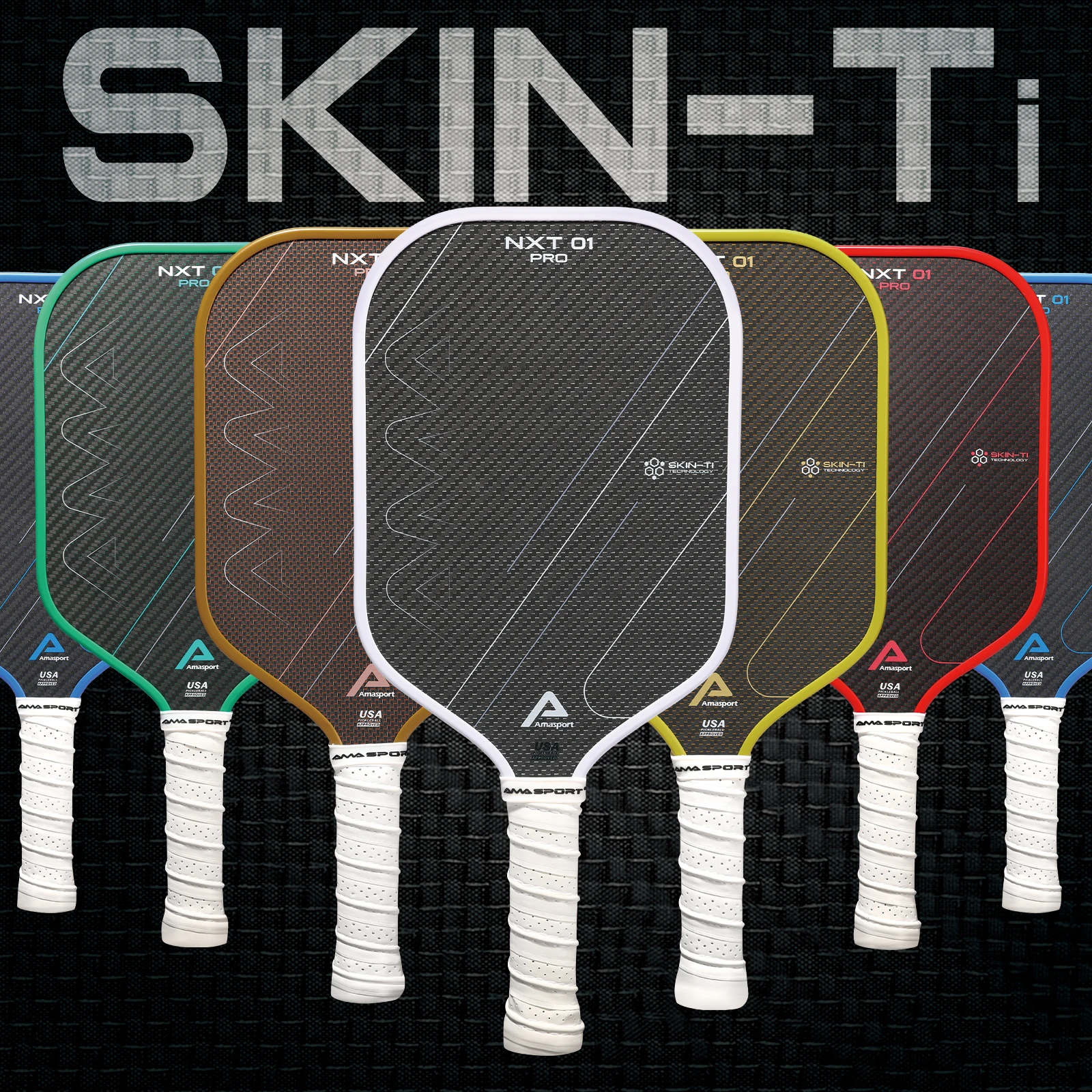 AMA SPORT NXT01 Pro Titanium Propulsion Frame Durable New Technology Core Roughness Friction Pickleball Paddle