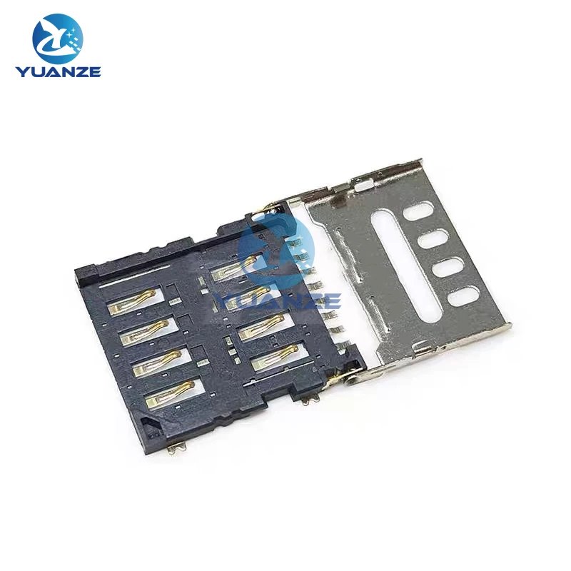 5/10pcs/Original MICRO-SIM-KLB-8P-1.5H-metal flip patch MICRO mobile communication SIM card holder