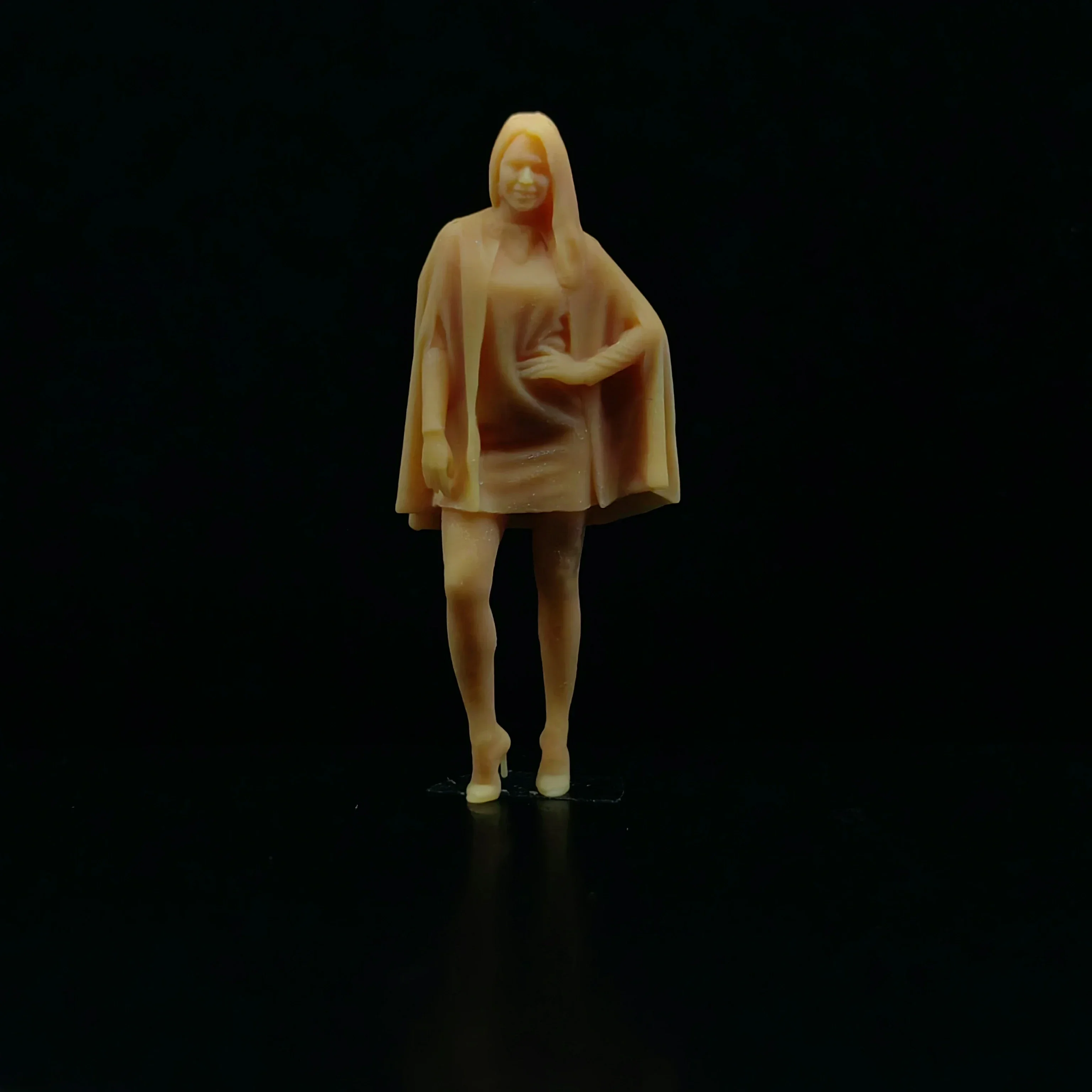 Modèle en résine pour femmes, échelle 1/64 1/43, blanc, avec manches papillon, Diorama Miniature non coloré, peint à la main, T310