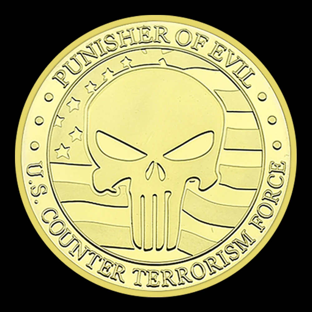 Evil Punisher US Counter Terrorism Force Challenge Coin Commemorative Collect Gift