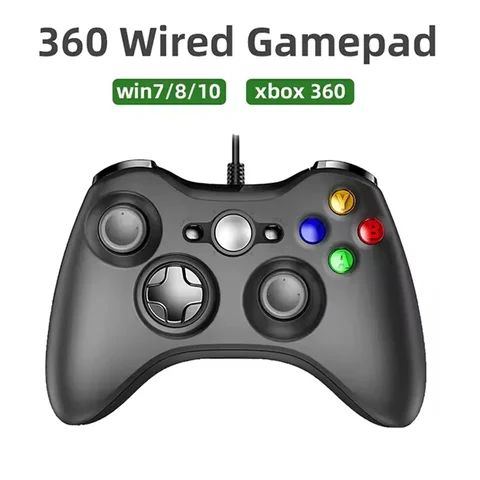 Para consola Xbox360, controlador de juego con cable USB, Joypad para Win 7/8/10, mando de PC, mando para Xbox 360, accesorios