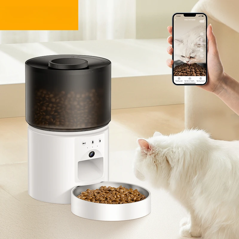 Automatic Cat Feeder With Camera Video Pet Food Dispenser Smart APP Remote Control Auto Feeder For Cat Kitten Dog Supply