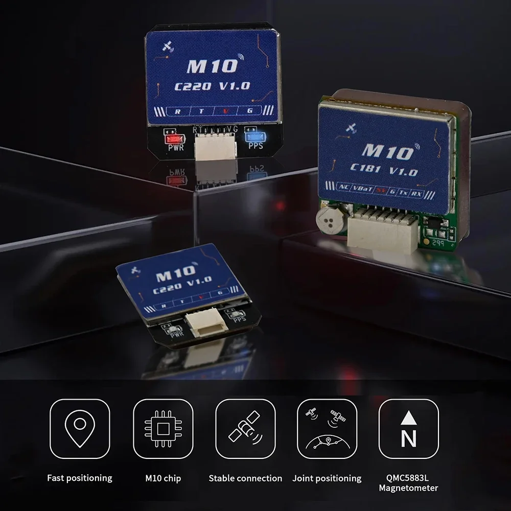 HPXGRC M-10 5883 GPS Module with Compass Ceramic Antenna LED Indicator for RC FPV Freestyle Drone Aircraft view 3