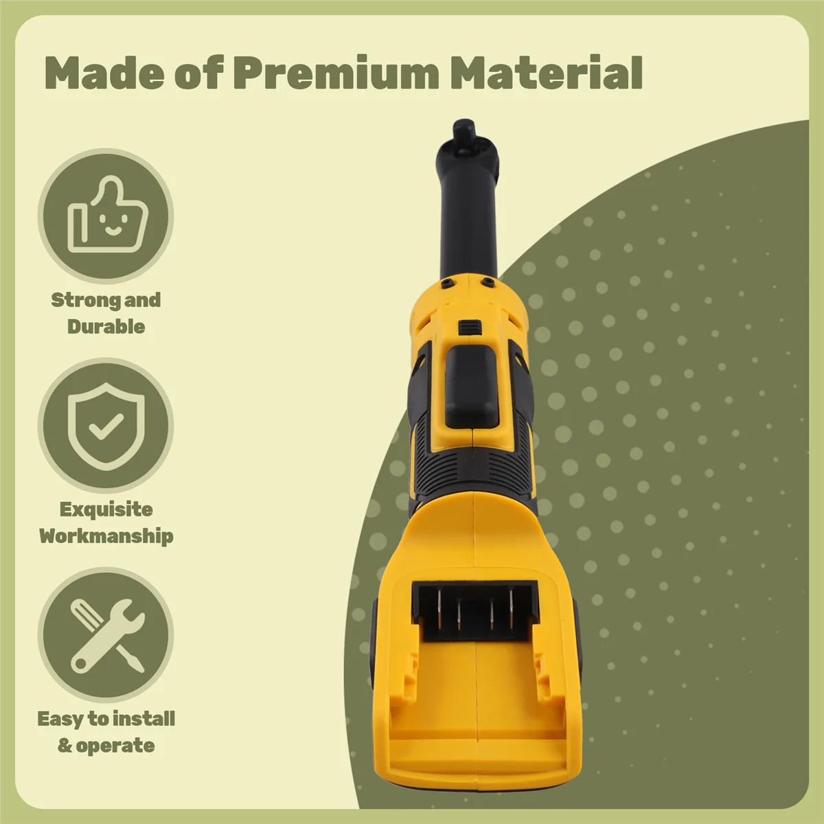 MSOR Extended Electric Ratchet Wrench Cordless Driver 3/8Inch Impact Removal Screw Nut Power Tools for Dewalt 18V 20V Battery