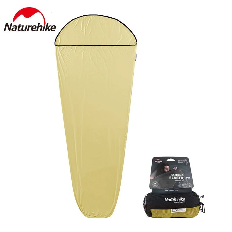 Naturehike 360g Outdoor Camping Slaapzakvoering Elastisch Draagbaar Opbergbaar Ultralicht Reizen Hotel Enkele Slaapzakvoering