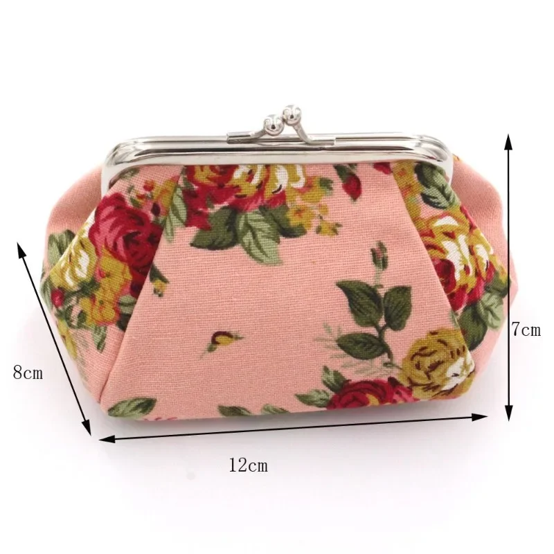 Chinese Retro Moniroty Style Canvas Coin Purse Women's Printed Small Purse Pocket Card Pocket Red Envelope Bag