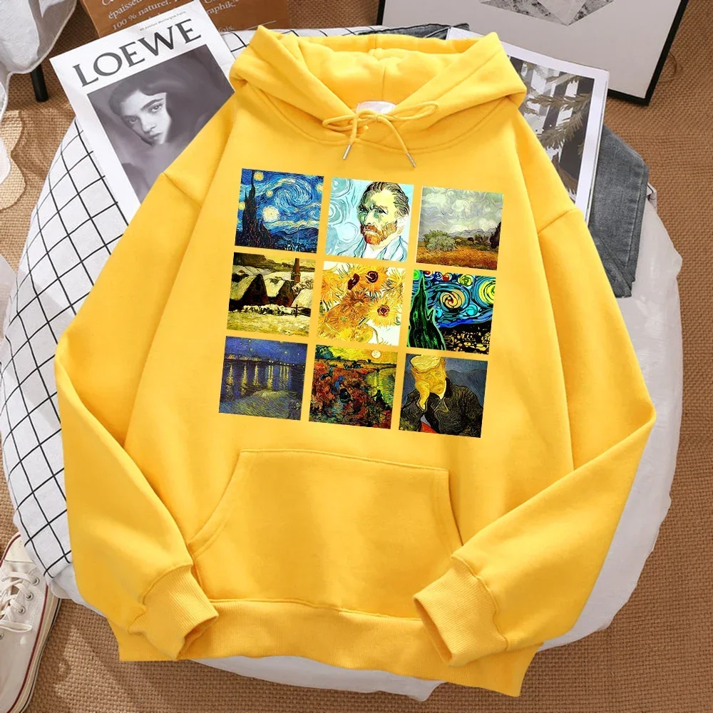 World Famous Painting Sanskrit Van Gogh  Prints Men'S Hoodies Fashion Fit Hoodie Hip Hop Hoody Cartoons Sportswears Womens