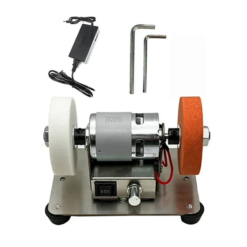 

100W Stepless Speed Regulation Electric Grinding Machine Coarse and Fine Polishing Grinder Sander for Artifact Stone Polishing