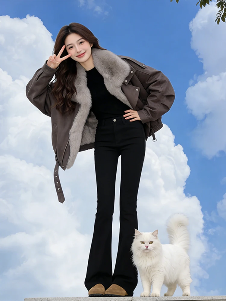 

Sli Ретро ор парка, хлопковая куртка, женская зимняя теплая куртка больших размеров, привлекательный большой меховой воротник, корейский свободный крой