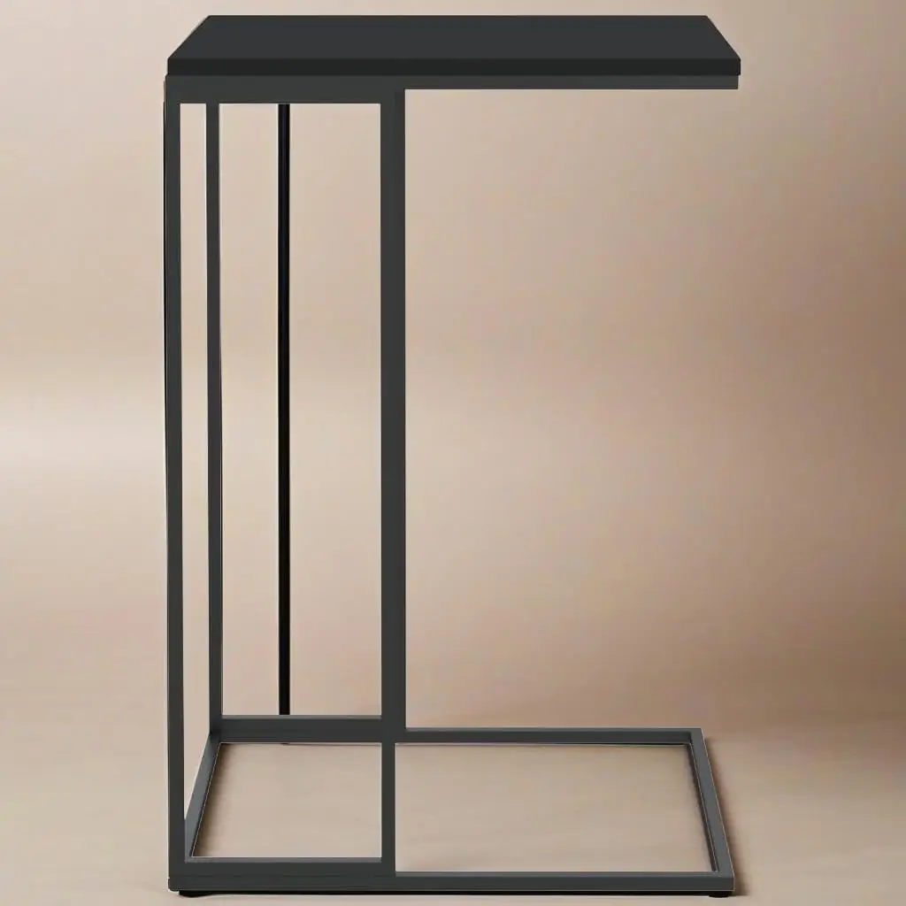 

Black Engineered Wood Side Table - 15.7x11.8x23.2 Modern Nightstand for Living Room & Bedroom