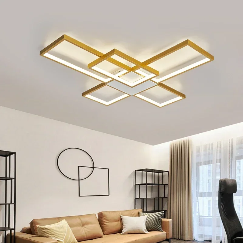 Ceiling Lights  Modern Nordic Led for living room bedroom lustre led home decor Dimmable Ceiling light Black/Gold Ceiling Lamp