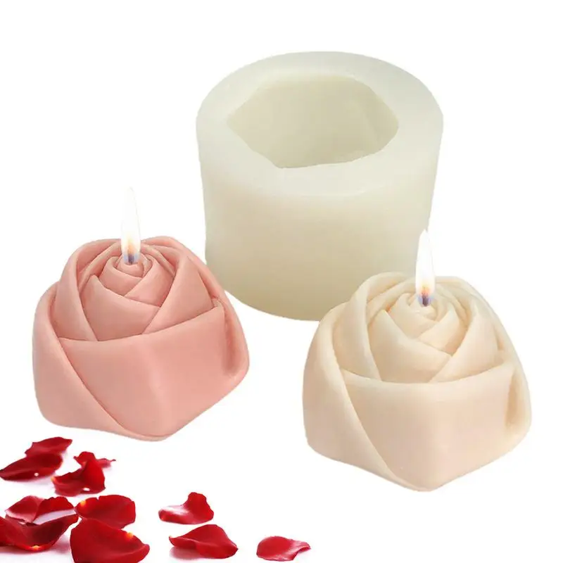 Rose Chocolate Molds Rose Flower Silicone Candle Molds Rose Candle Molds Wedding Cake Decorating Tools Fondant Sugarcraft Cake