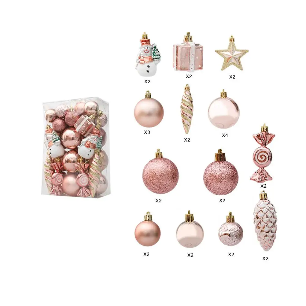 20/29/42 قطعة عيد الميلاد زخرفة كروية معلقة شجرة عيد الميلاد قلادة الحلي للمنزل غرفة ديكور السنة الجديدة 2026 هدايا اكسسوارات #2