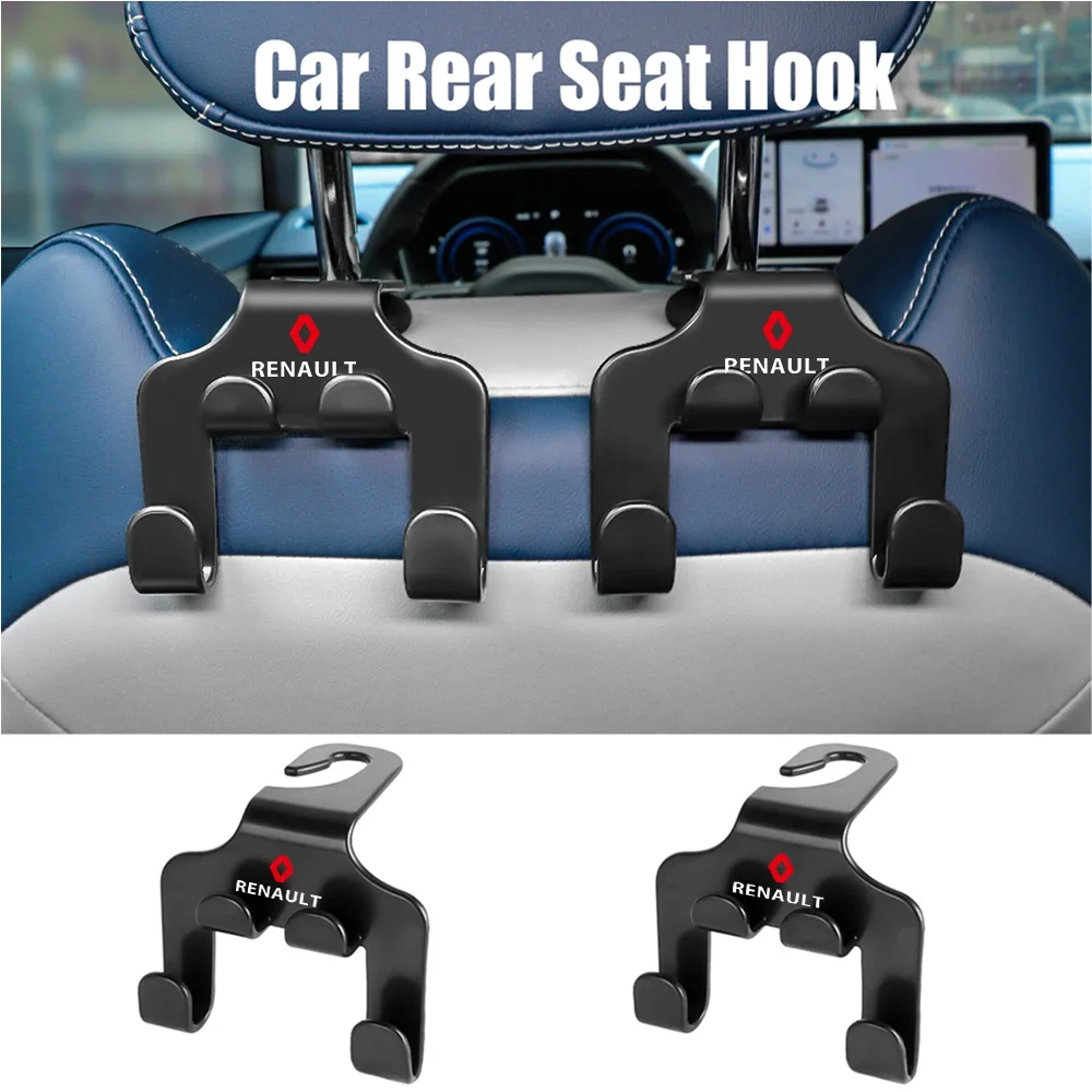 

Car Sticker 1PC Double-Head Car Back Seat Hook Multifunctional Organizer Hanger For Renault DACIA Duster Megane Logan Clio Logun