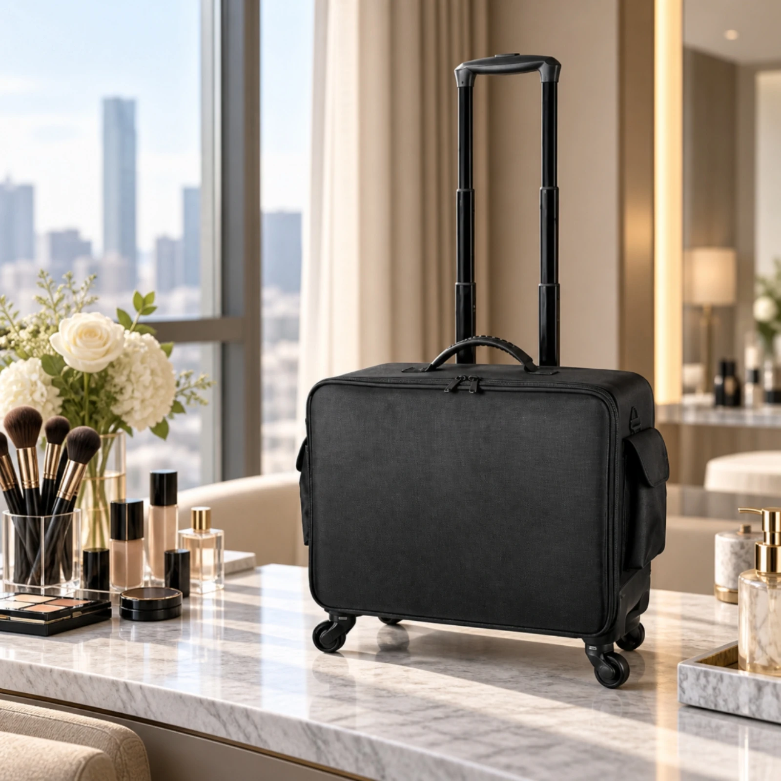 Cosmetic Travel Case with Shoulder Strap Clear Zippered 9 Cosmetic Travel Case with Shoulder Strap Clear Zippered