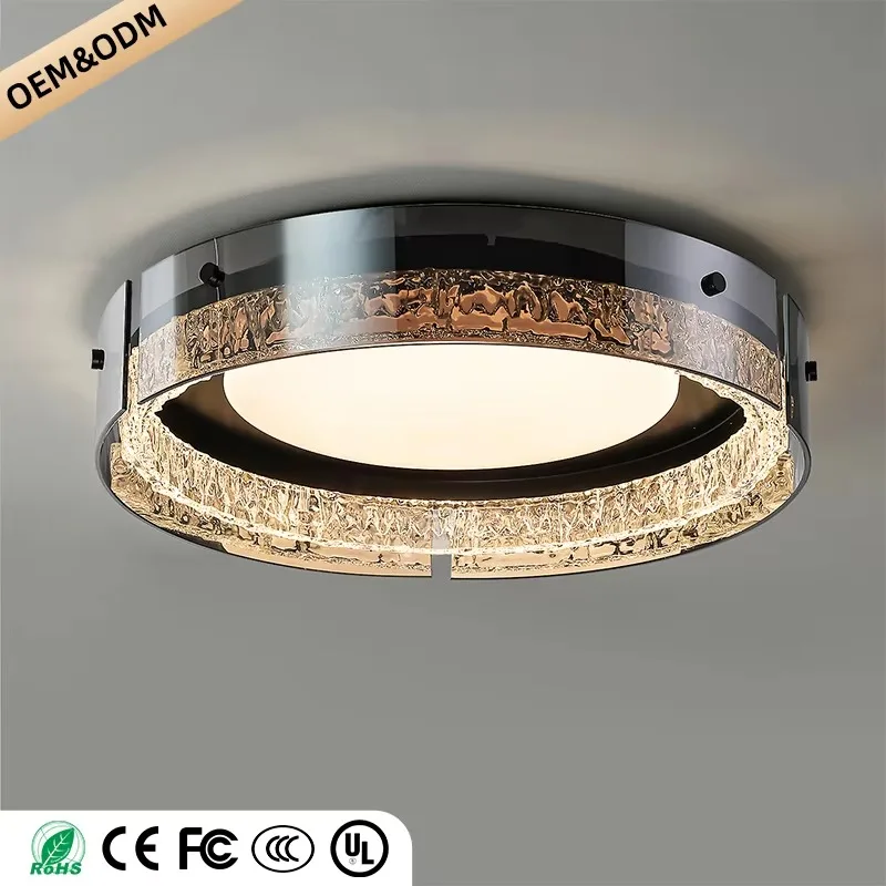 Modern Luxury Round Flush Mount Ceiling Light For Bedroom Living Room Hotel Home Lighting OEM Wholesale Kitchen Ceiling Light