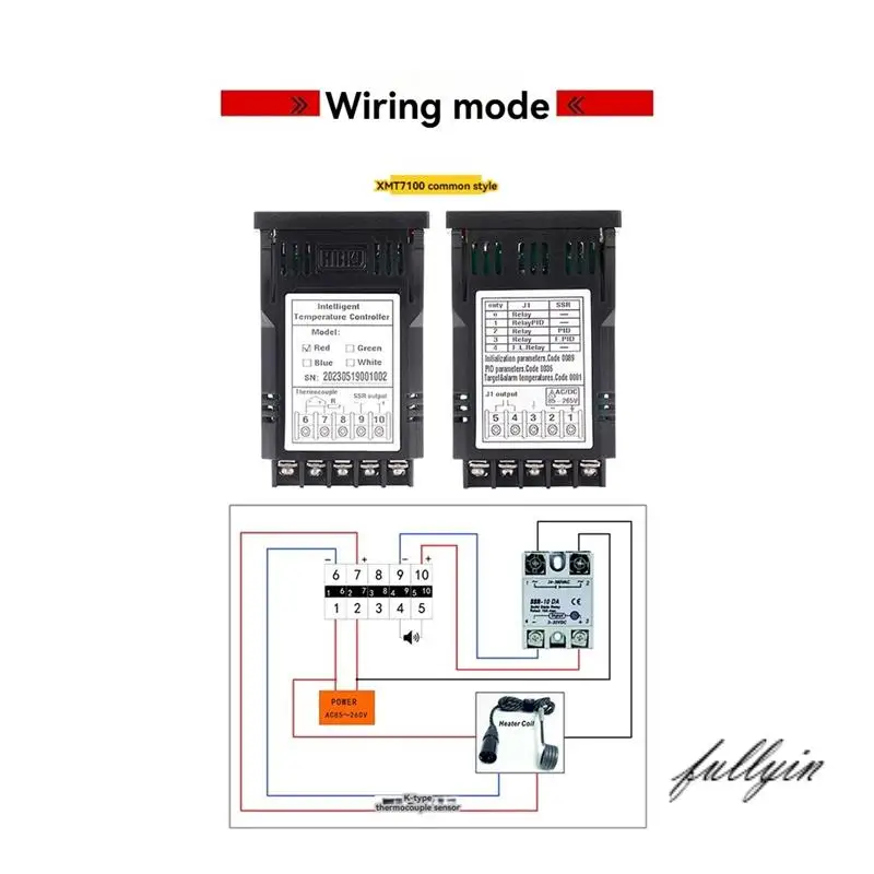 FULL-XMT-7100 ПИД-контроллер Программируемый интеллектуальный ПИД-регулятор температуры AC/DC 85-250 В
