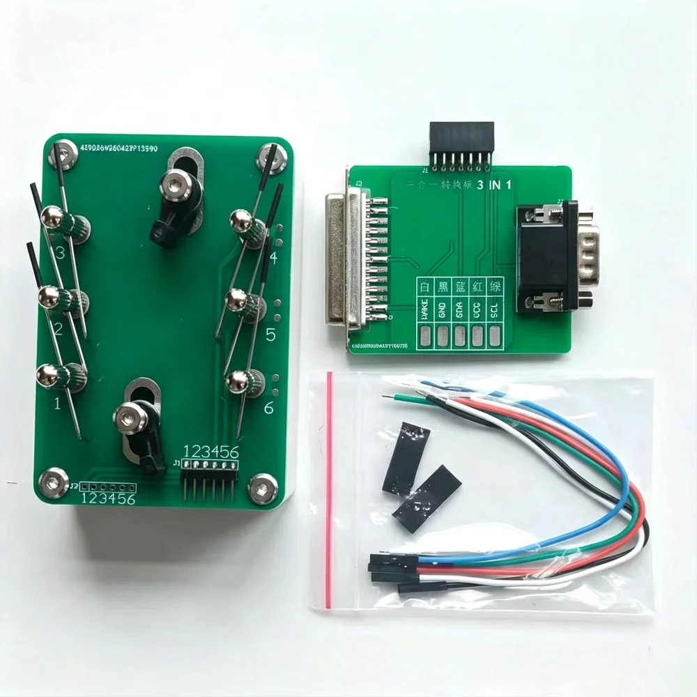 6-点調整可能なポゴピンテストジグ、はんだ不要の自動キーフォブ-pcb-読み取りクリップ、ユニバーサル鍵屋車のキー修理プログラミングツール