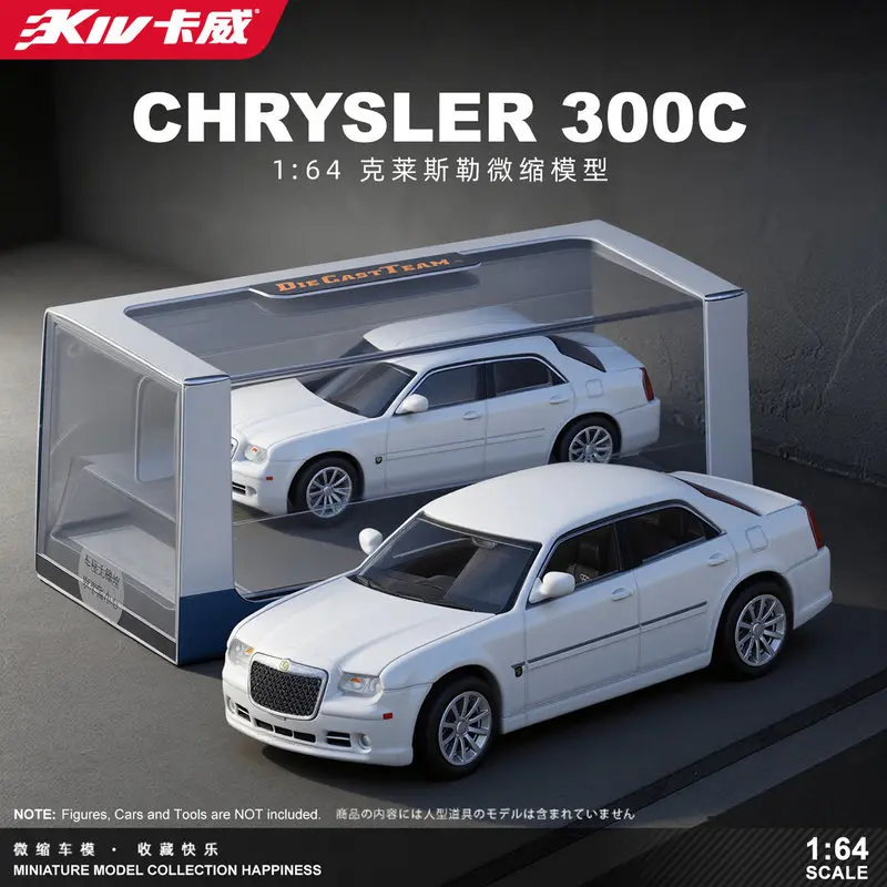 Kawei 1:64 Chrysler 300C Diecast Alloy Car Model Static Mini Vehicle Desktop Decor Ornament Hobby Display for Adult Collectors